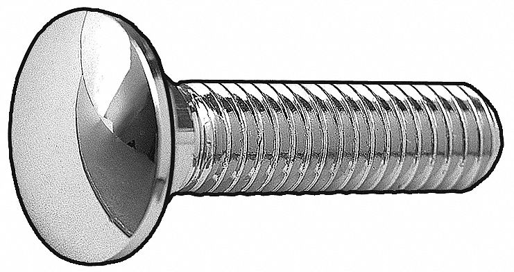 Bolt, Carriage, Ch, 5/16-18x2 1/2, Pk5