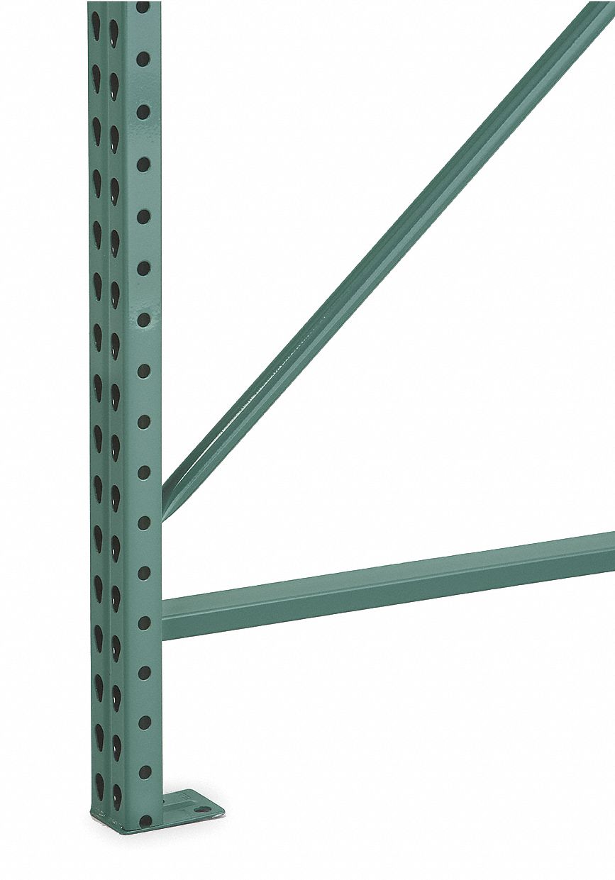 Pallet Rack Frame, 48W x 48D x 96H, Green