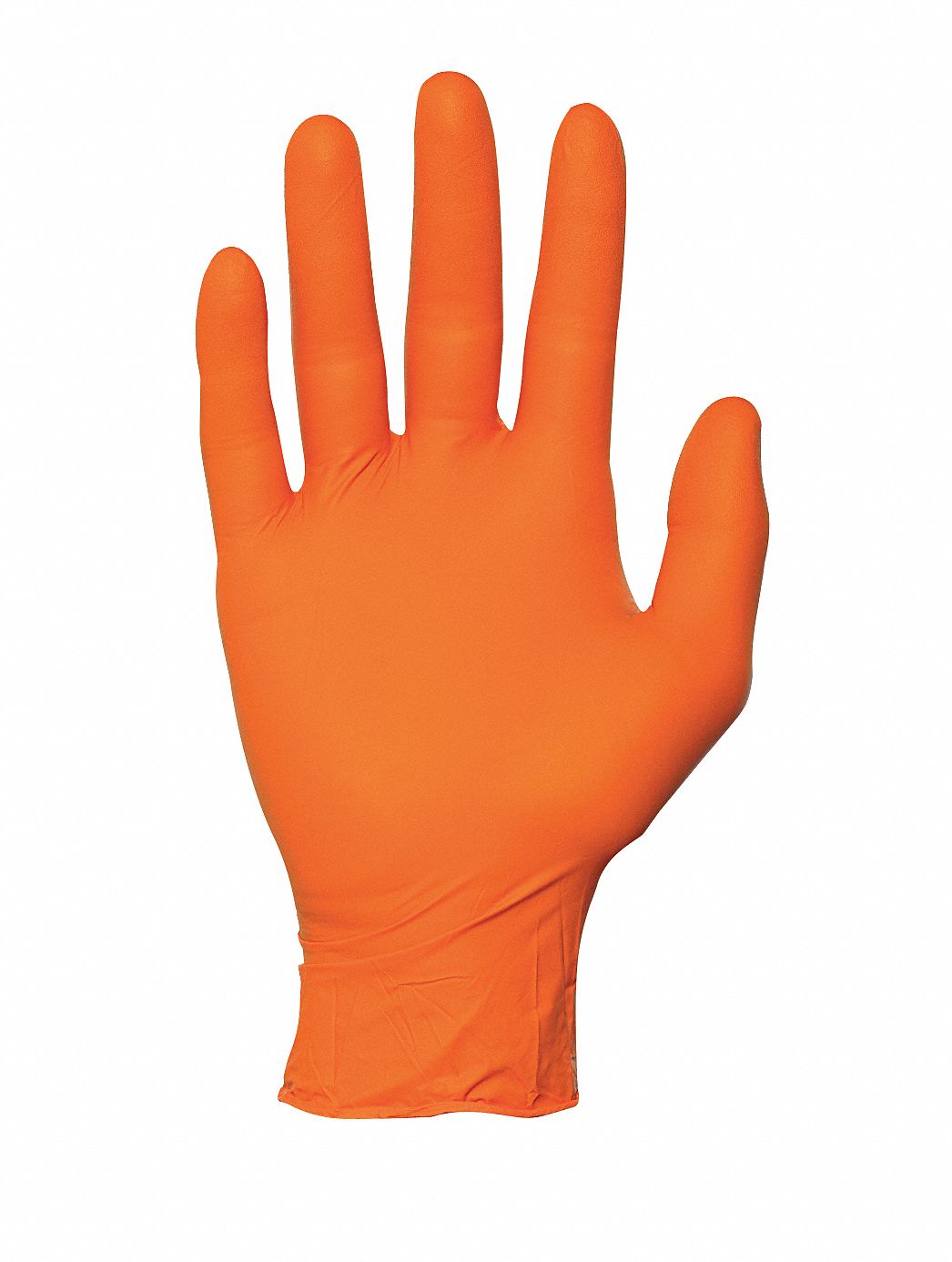 Disposable Gloves, Nitrile, L, Orange, PK100