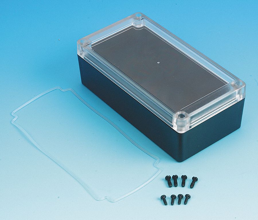 Enclosure, 4X, 6.49x3.35x2.16 In, Clear/Blk