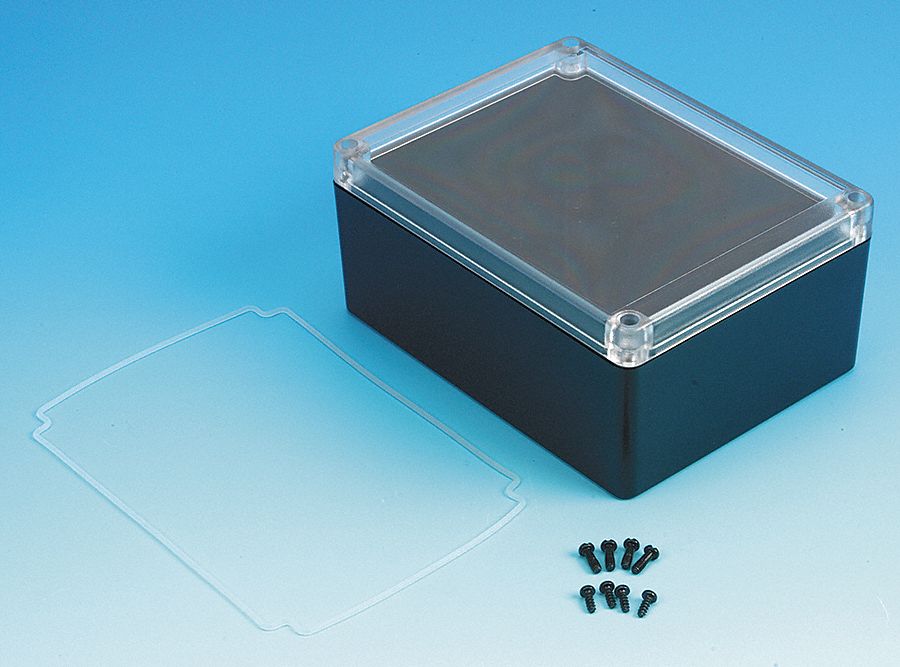 Enclosure, 4X, 6.50x4.92x2.95 In, Clear/Blk