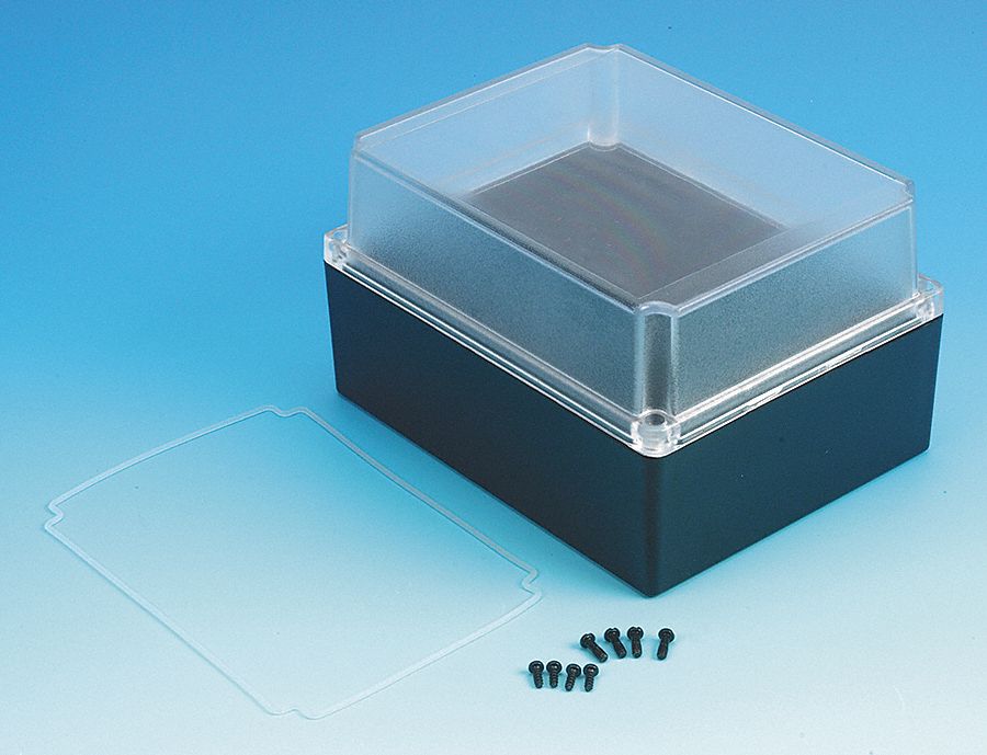 Enclosure, 4X, 7.32x5.75x4.33In, Clear/Blk