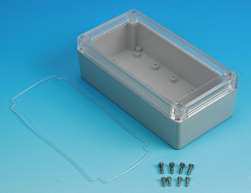 Enclosure, 4X, 6.49x3.35x2.16 In, Clear/GY