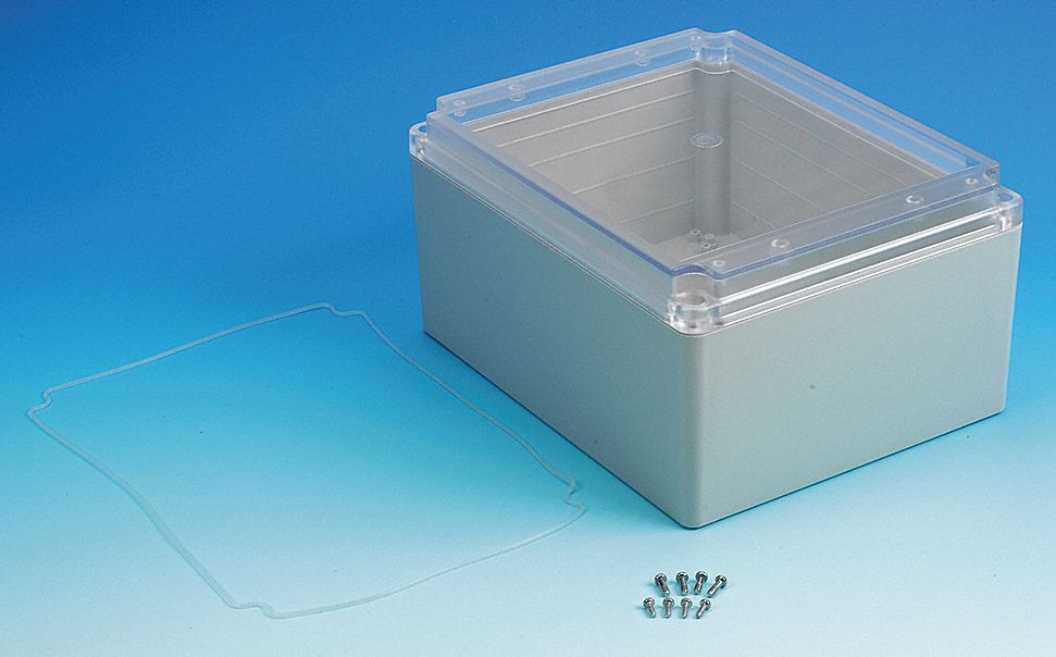 Enclosure, 4X, 9.84x7.87x5.12 In, Clear/GY