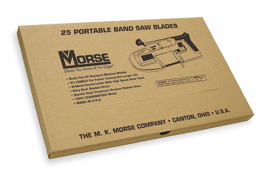 Portable Band Saw Blade, Bimetal, PK 25
