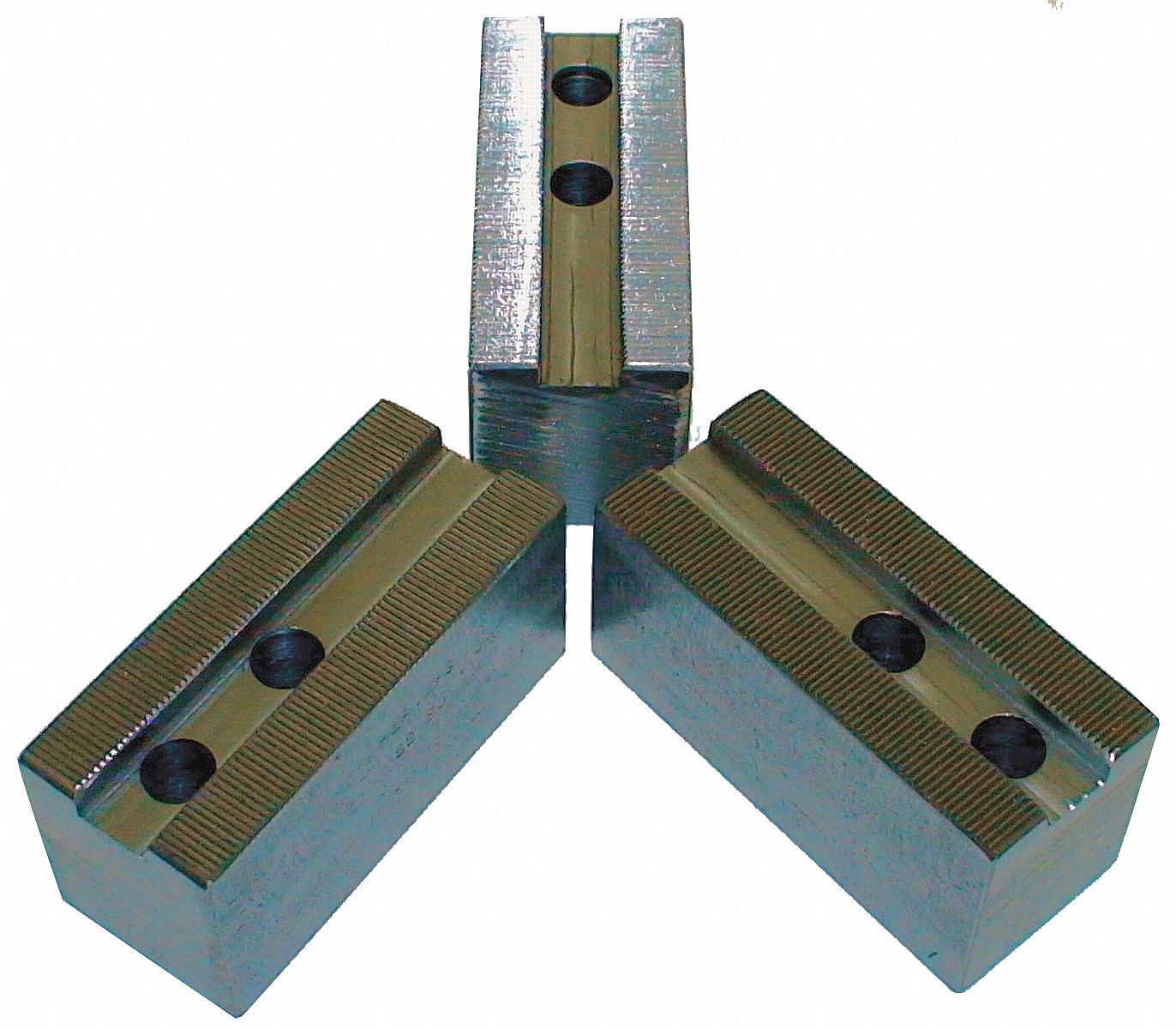 Lathe Jaw, Soft, Al, 1.5mm, 1.5, 60 Deg, Pk 3