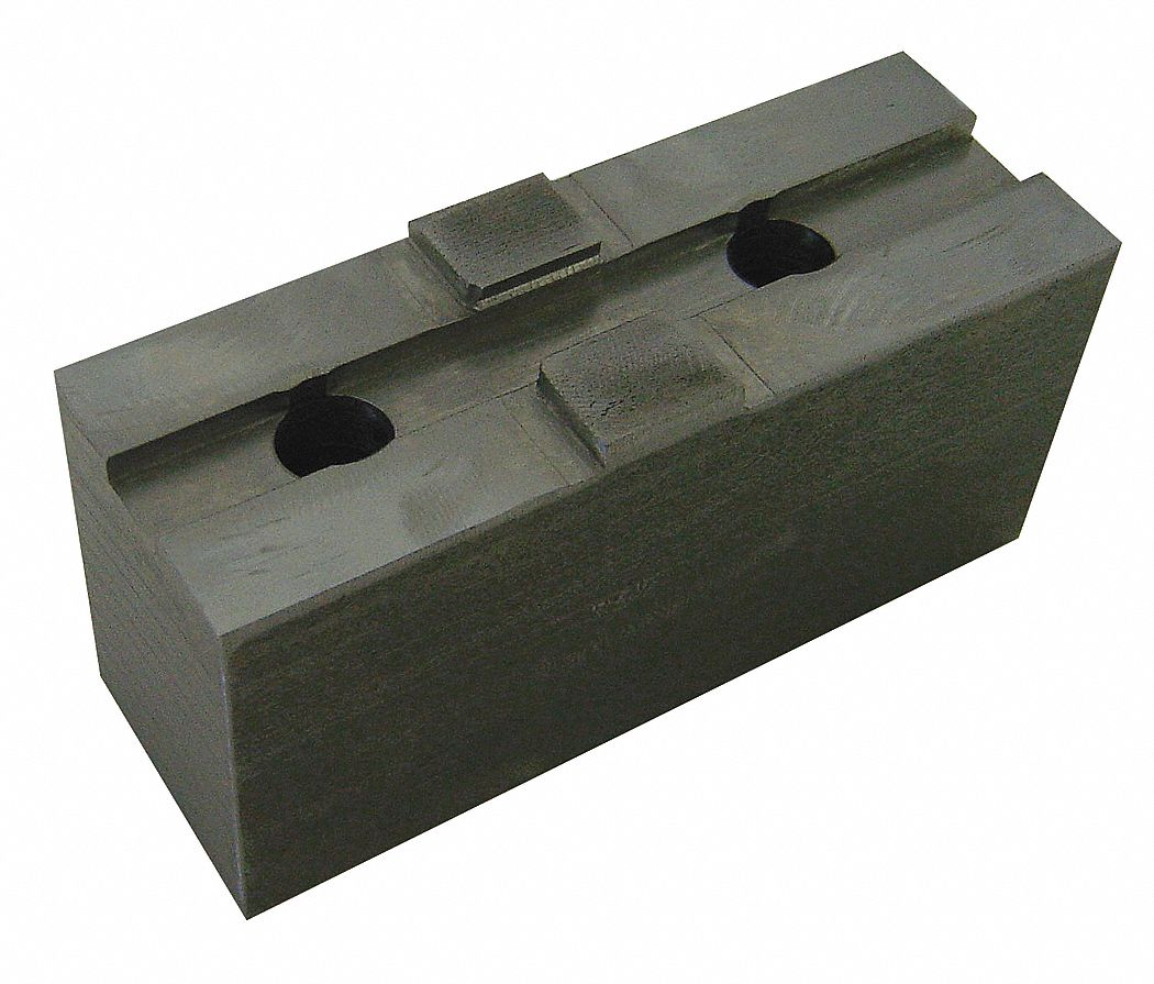 Lathe Jaws, Soft, Al, T/G, 3.5
