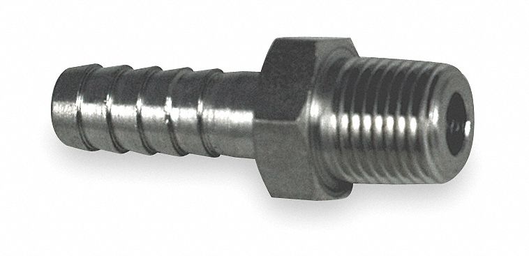 Male Adapter, 1/4 x 1/4 In, 303 SS