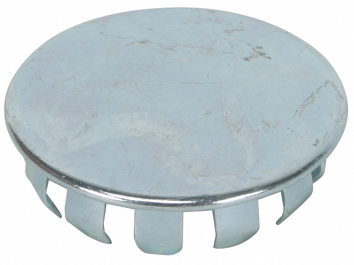 Hole Plug, Steel, Zinc, 3/4 In, PK25