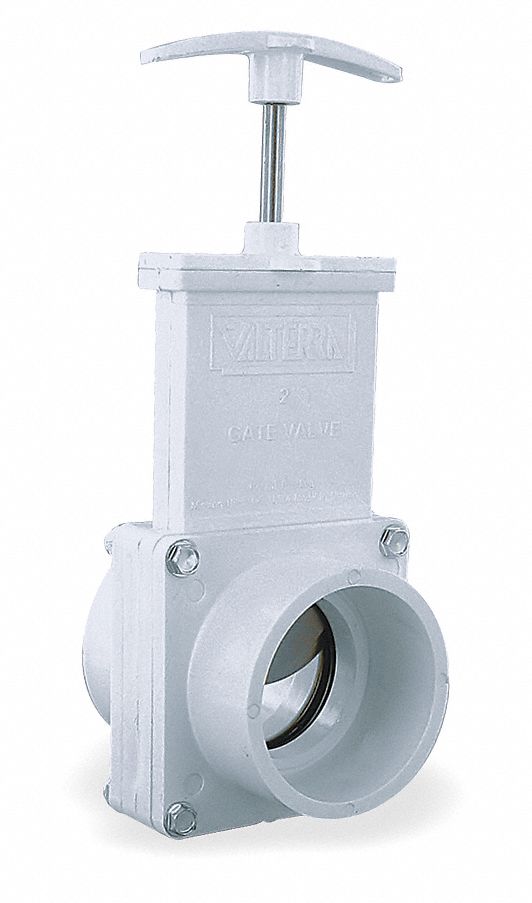 Gate Valve, 2 In, Slip, PVC