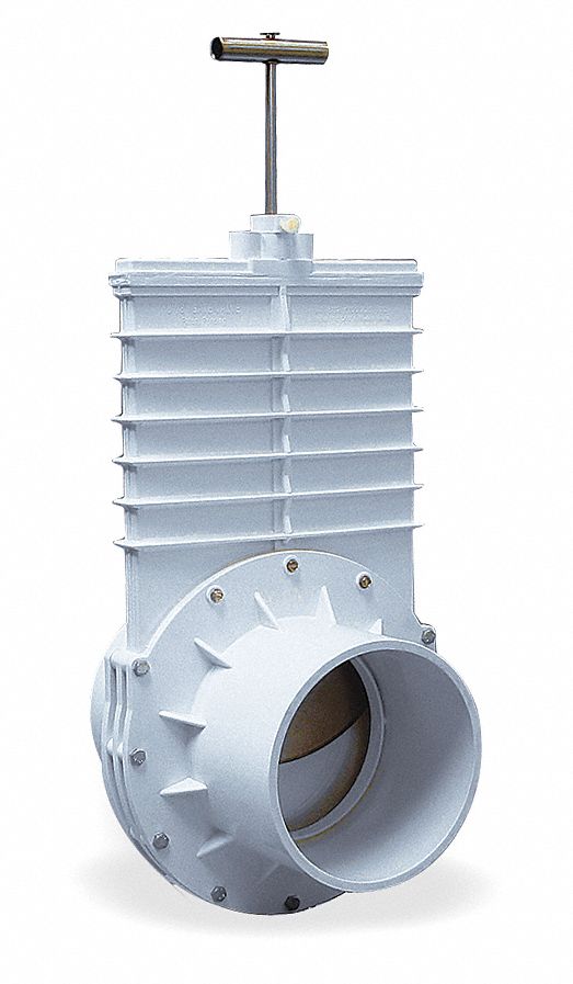 Gate Valve, 6 In, Flanged Connection, PVC