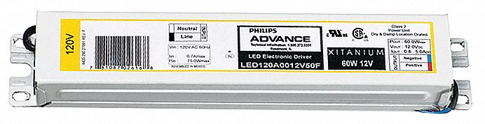 LED Driver, 120 V, 1.0-60 W, 12 V