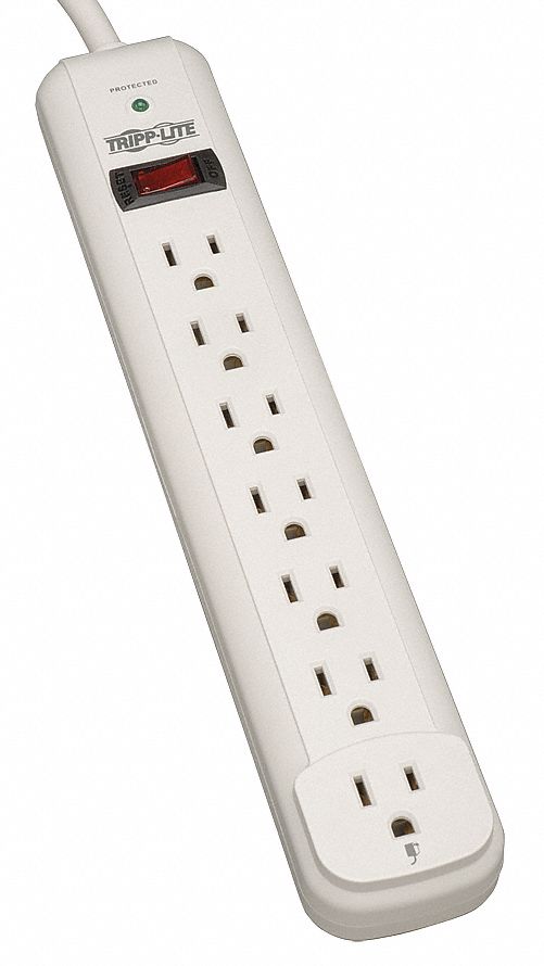 Surge, 7 outlet, 12 Ft Cord, LED