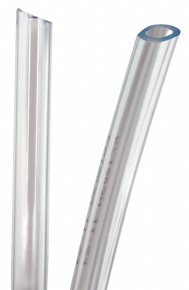 Tubing, 1 IDx1.25 In OD, 100 Ft, Clear