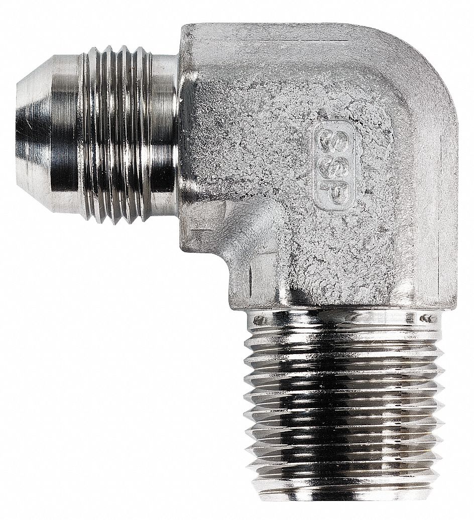 Hose Adapter, Male NPT to Male JIC, Elbow