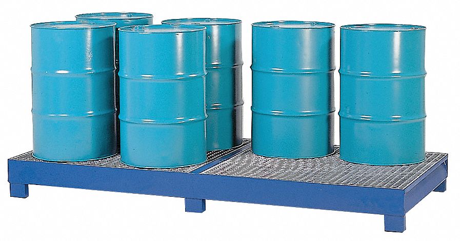 Drum Spill Cntnmnt Pallet, 8 Drum, 4800 lb