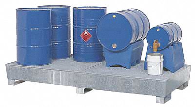 Drum Spill Cntnmnt Pltfrm, 8 Drum, 132 Gal