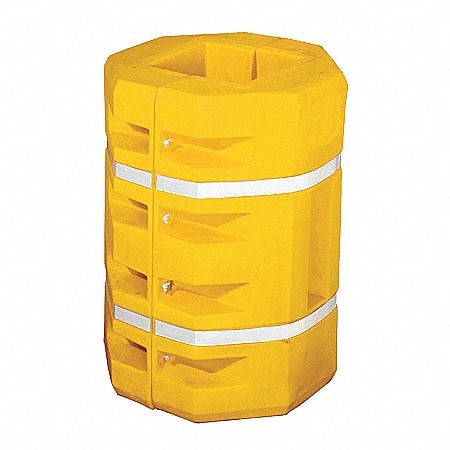Column Protector, Square, Yellow, 16 In