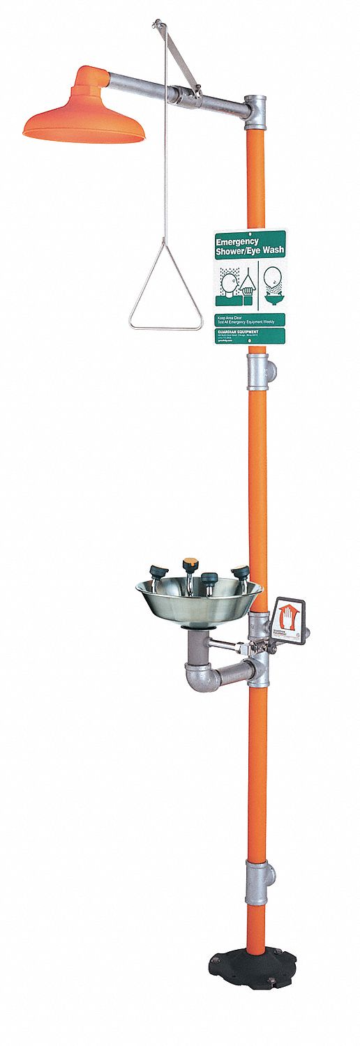 Drench Shower With Face/Eyewash, 17 In. W