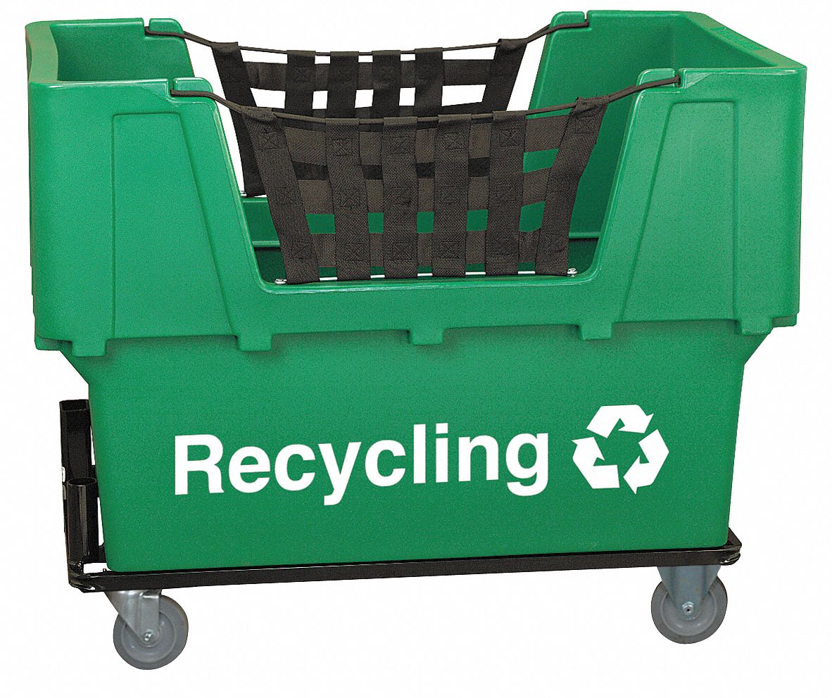 Material Handling Cart, Green, Recycling