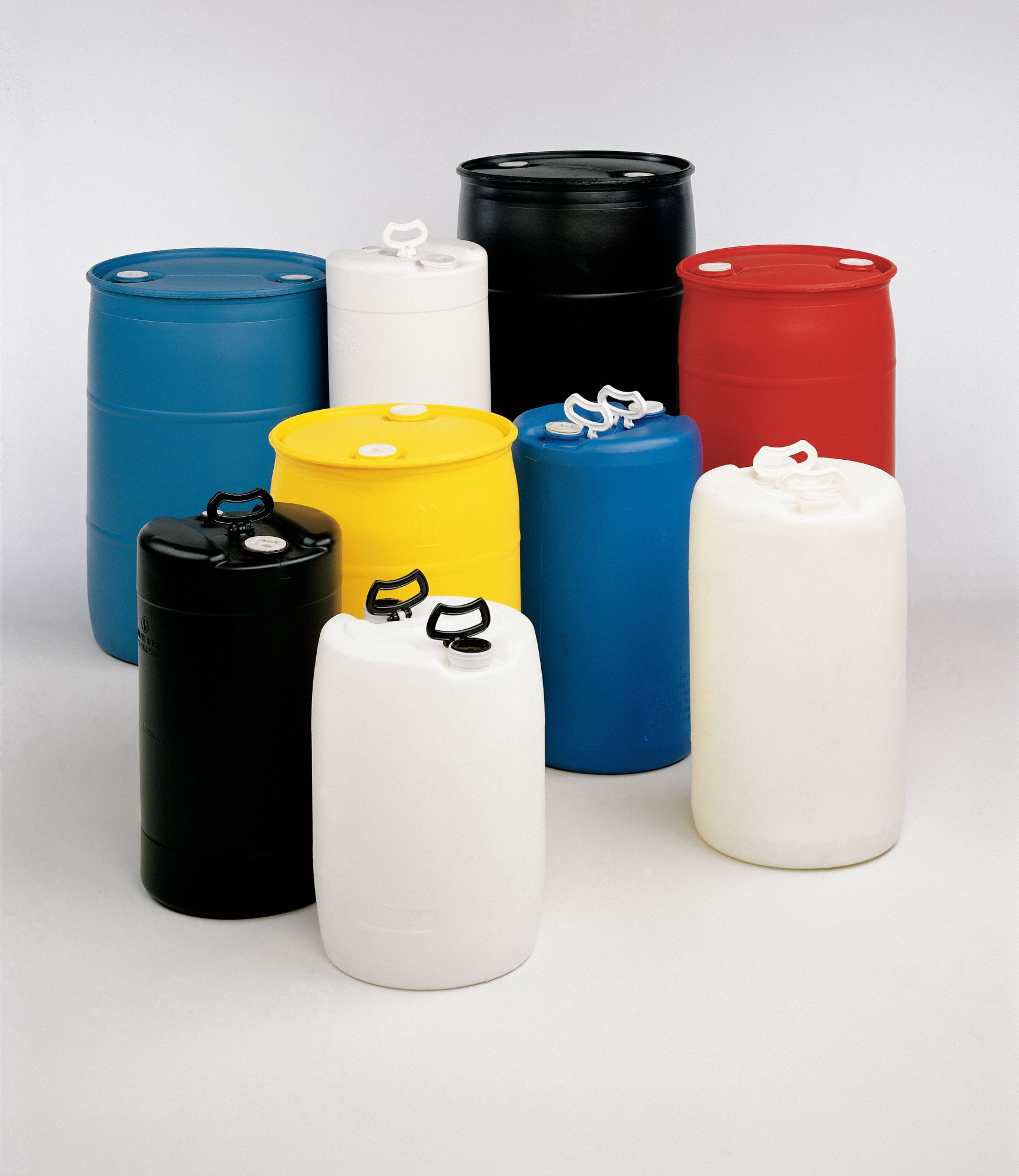 Polyethylene Drum, White, Closed Head