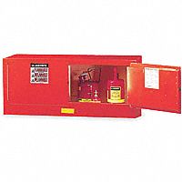 Flammable Safety Cabinet, 12 Gal., Red