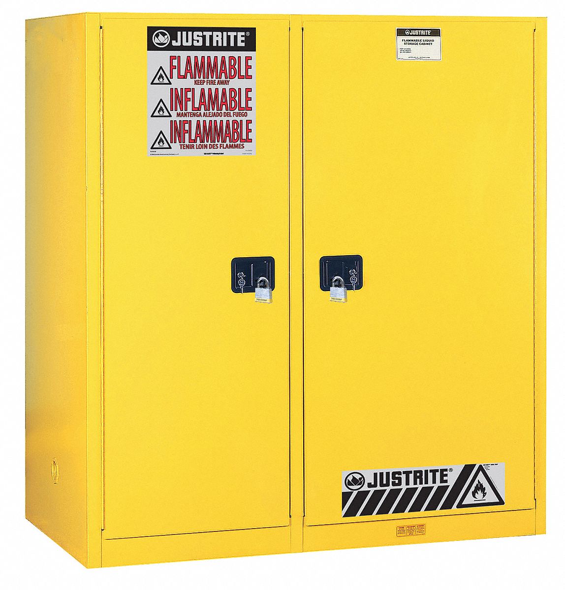 Flammable Safety Cabinet, 115 Gal., Yellow