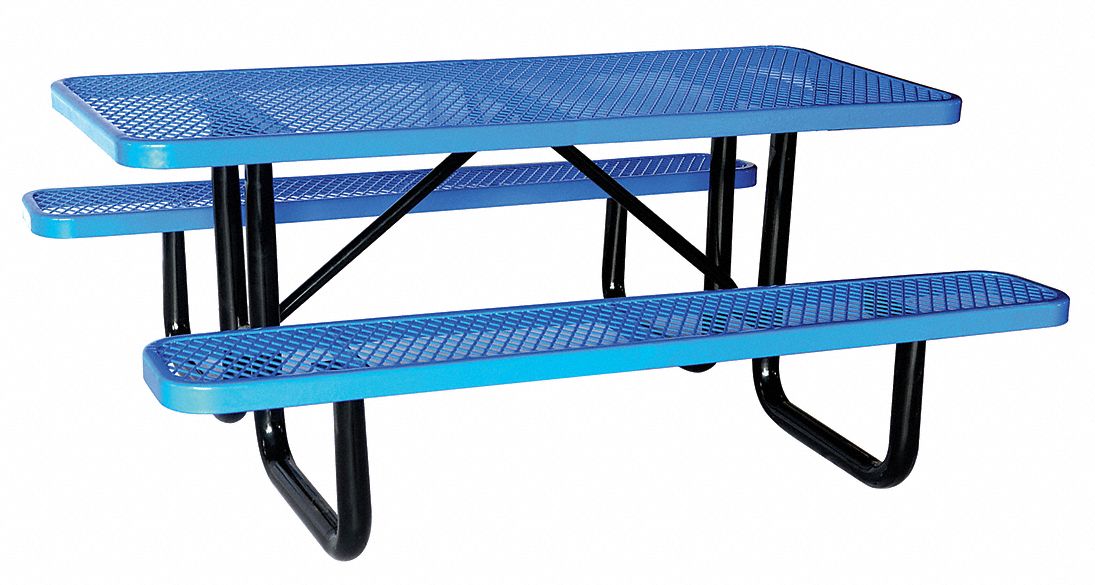 Picnic Table, Rectangular, Blue