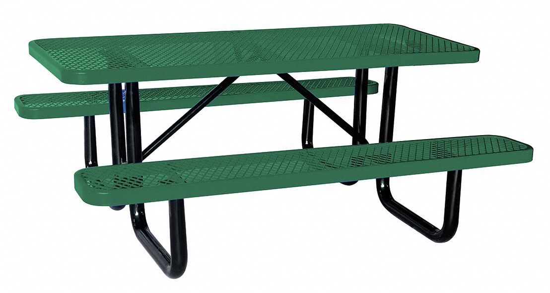 Picnic Table, Rectangular, Green