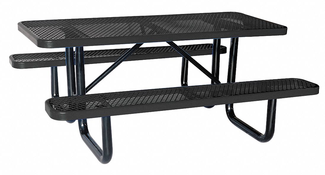 Picnic Table, Rectangular, Black