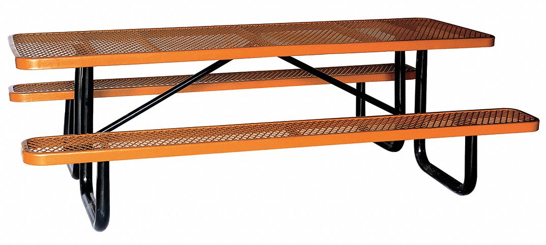 Picnic Table, Rectangular, Brown