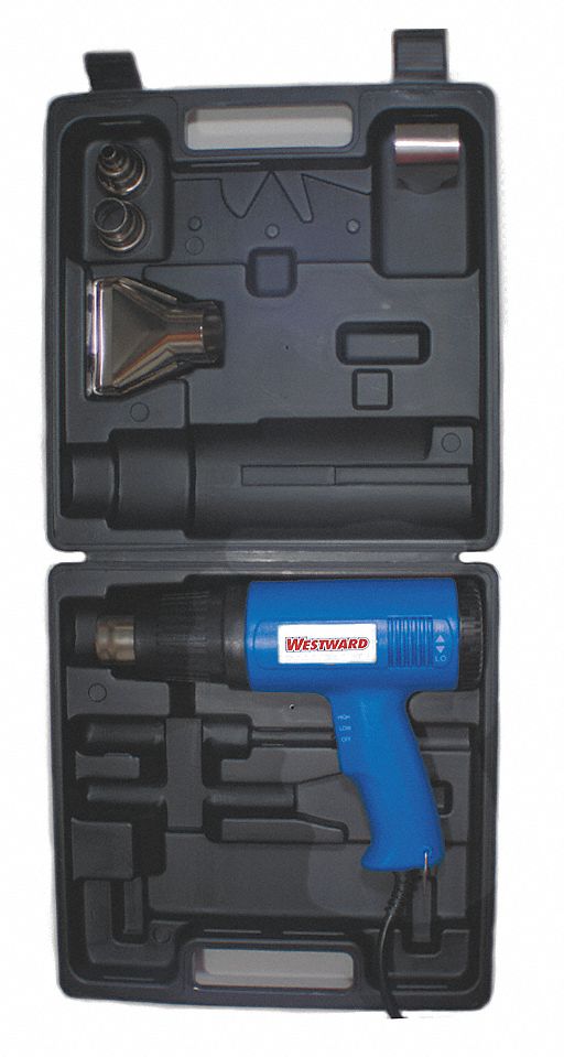 Heat Gun Kit, 250 to 1000 F, 5/10 Amps