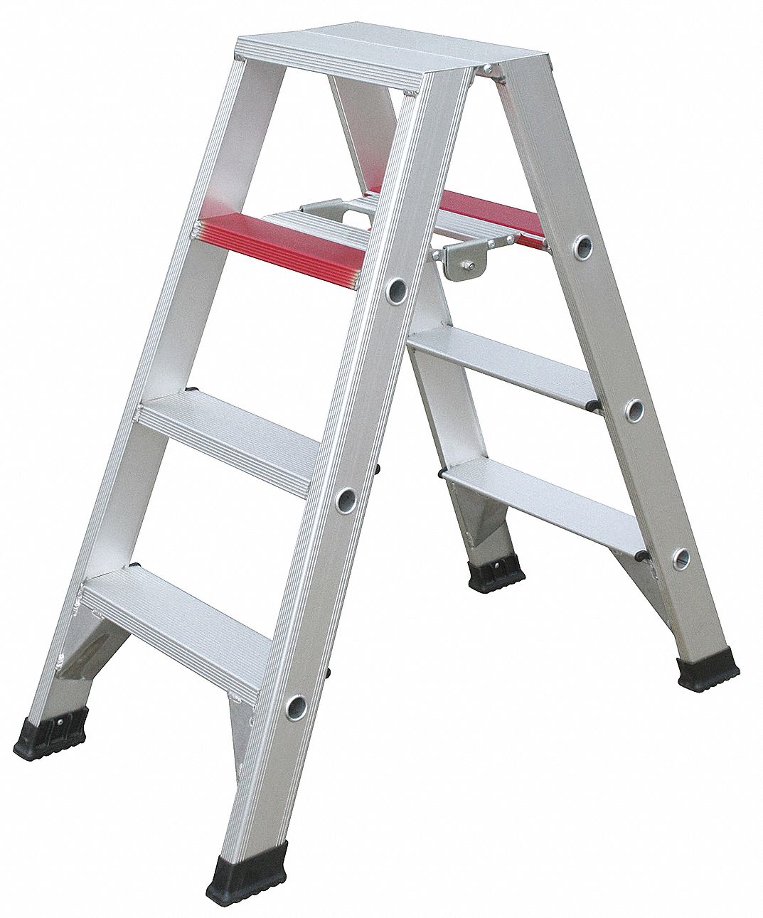 Stepladder, Aluminum, 4 ft. H, 300 lb. Cap.