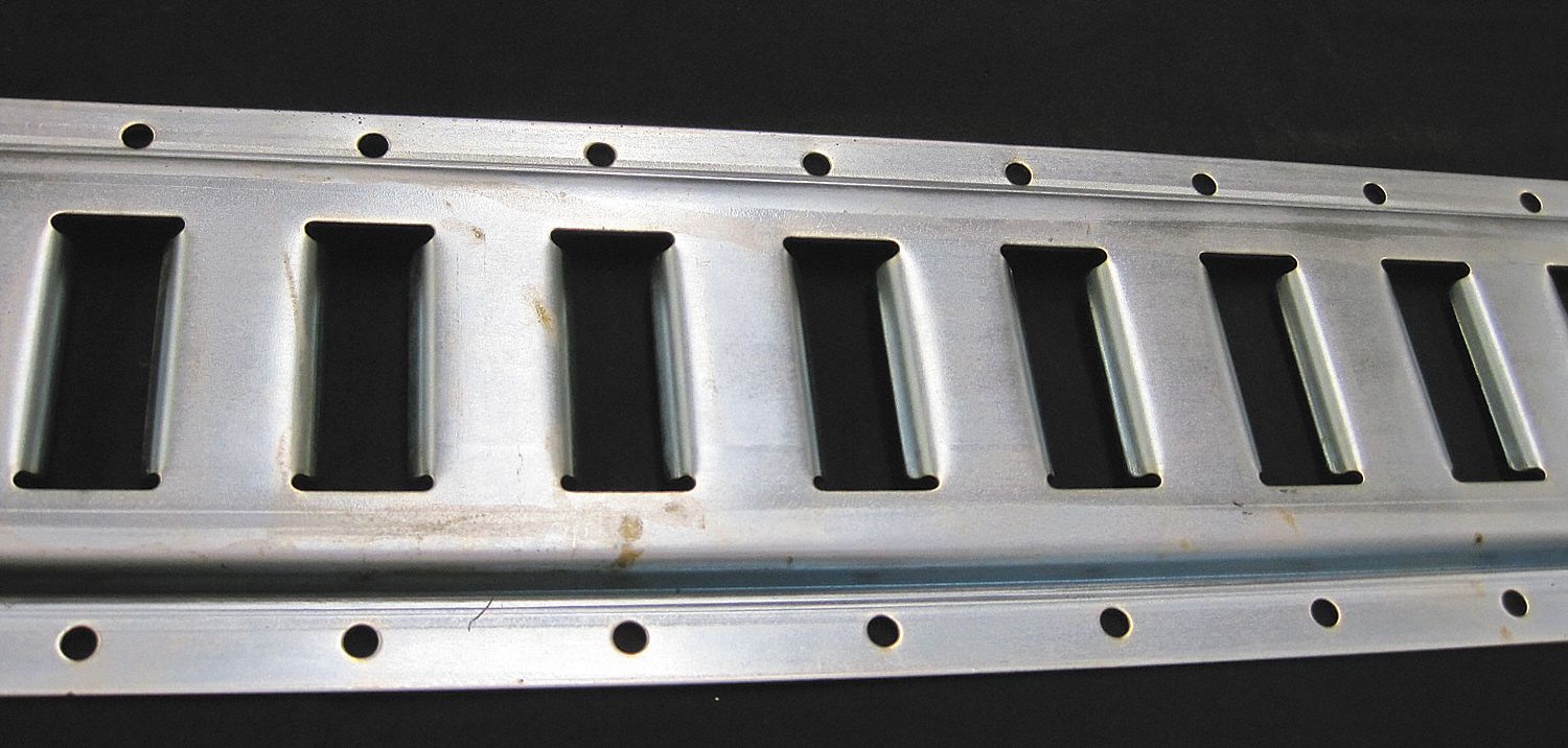 Horizontal E-Track, Zinc Plated Finish