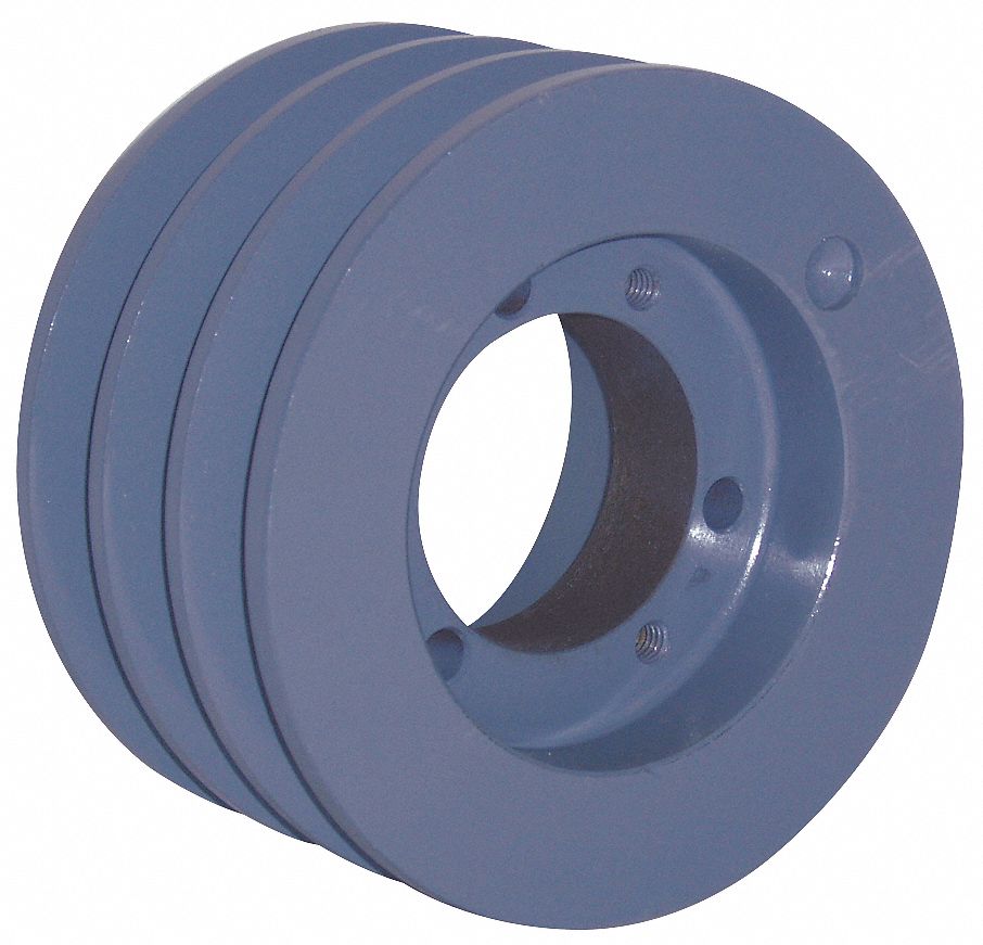 V-Belt Pulley, QD, 5.2 In OD, 3 Groove