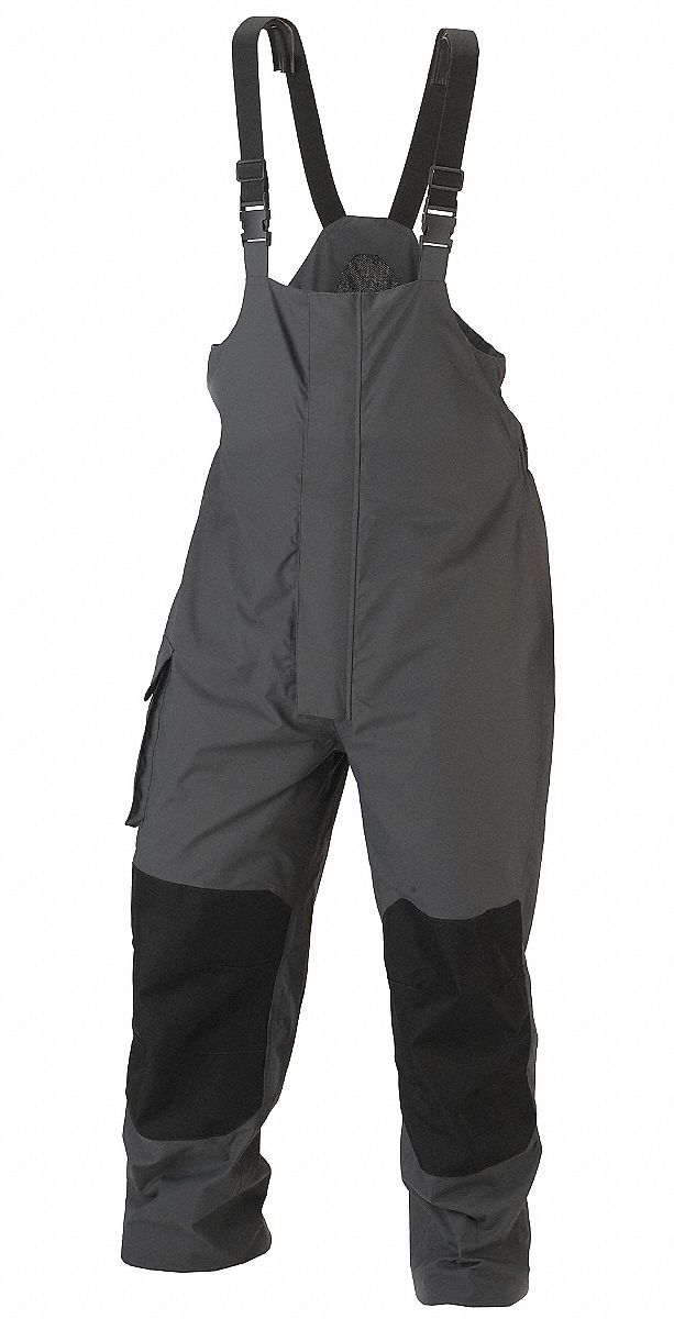 Breathable Rain Bib Overall, Charcoal, XL