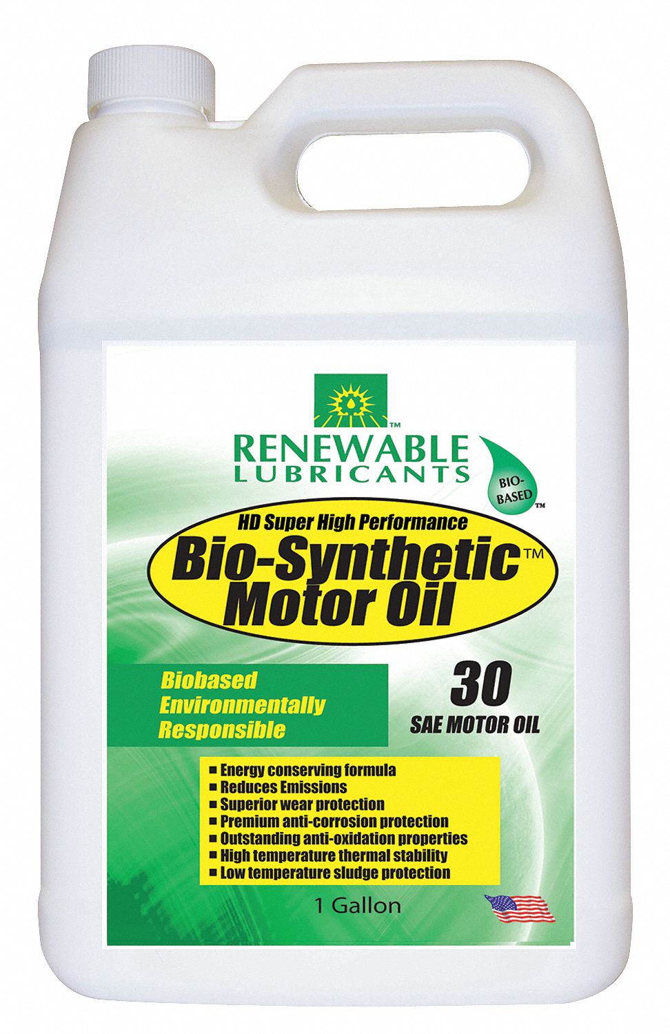 Engine Oil, Bio-Synthetic, 1 Gal., SAE 30