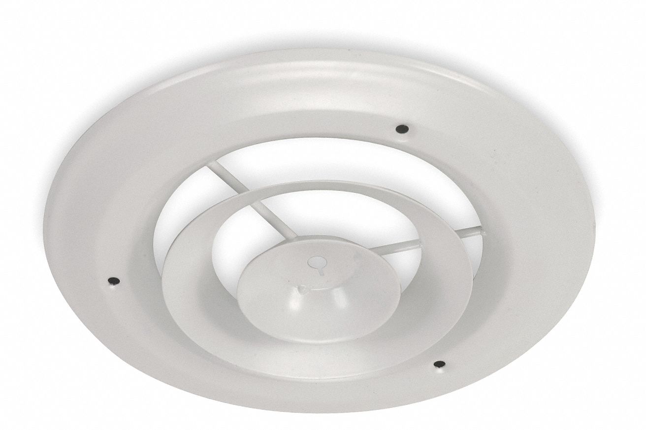 Diffuser, Round, Duct Size 6 In., White