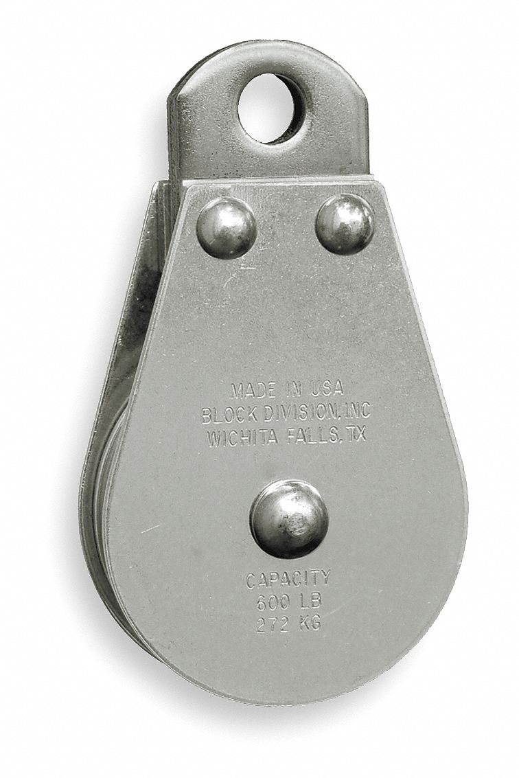 Pulley Block, Fixed Eye, 600 lb.