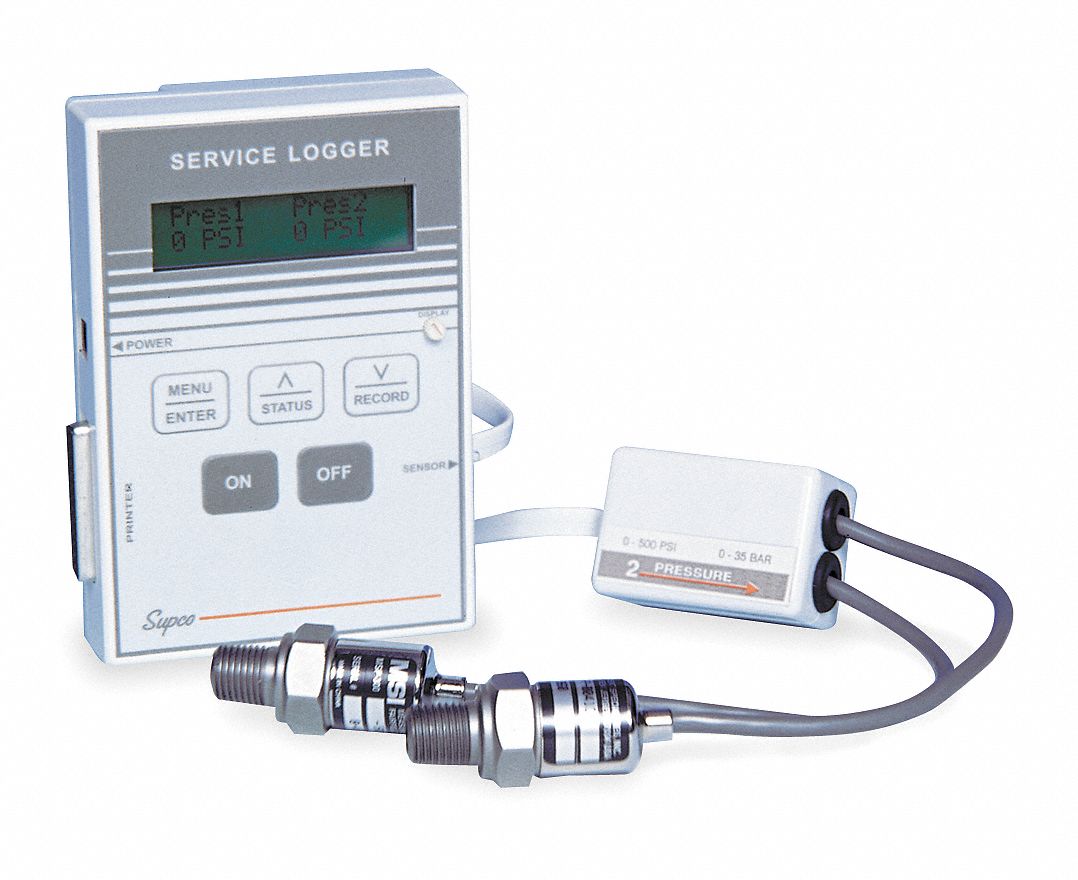 Data Logger, Two Pressure, 0 to 500 PSI