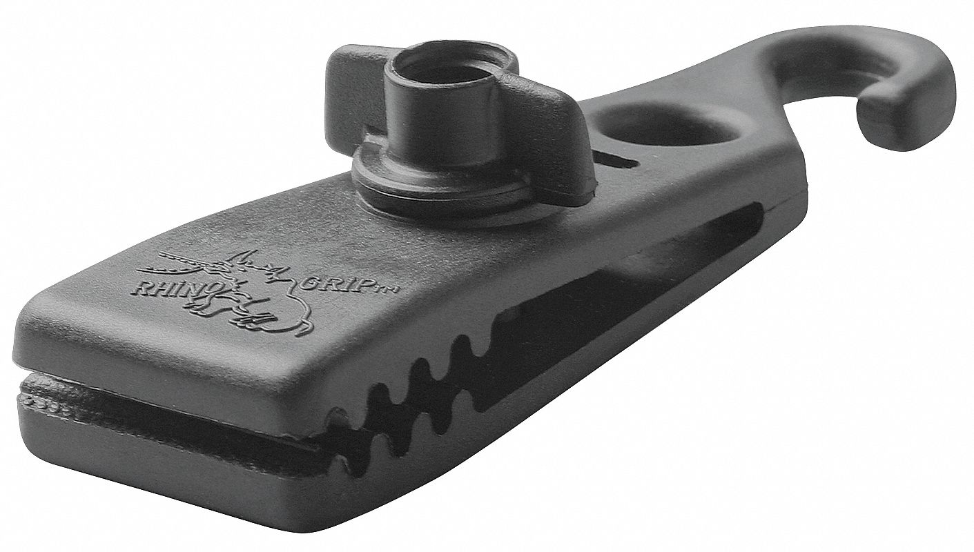 Tarp Clip, Nylon, Black, PK100
