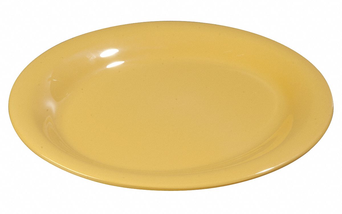 Dinner Plate, Round, Yellow, PK 48