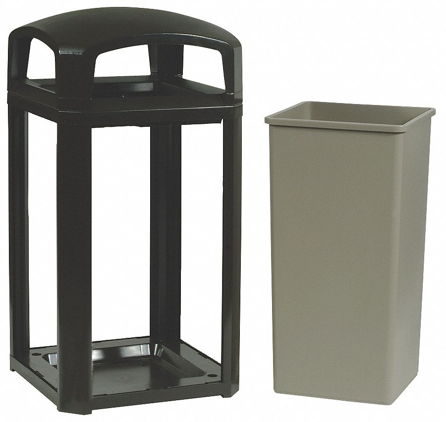 Receptacle Frame, 50G, Black, Dome Top