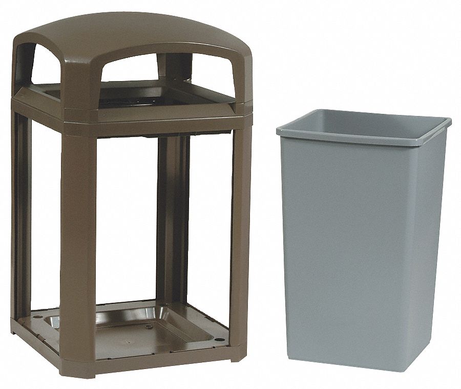 Receptacle Frame, 35G, Sable, Funnel Top