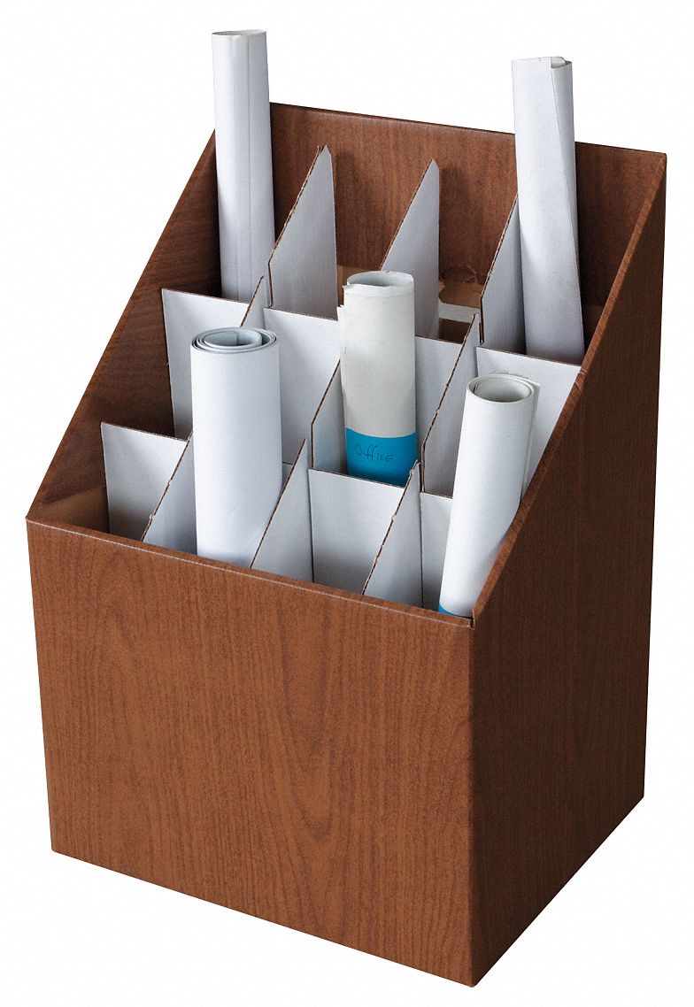 Roll File, 12 Compartments, Fiberboard