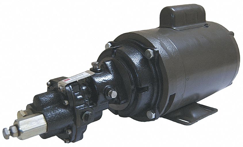 Rotary Gear Pump, Cast Iron, 1 1/2 HP, 1 Ph