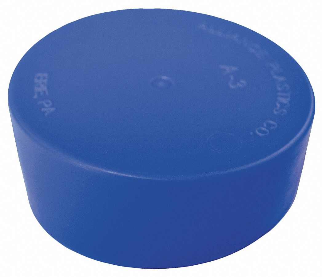 End Cap, Dia 2 1/2 In, Plastic
