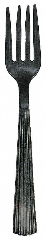 Plastic Fork, Black, PK1000