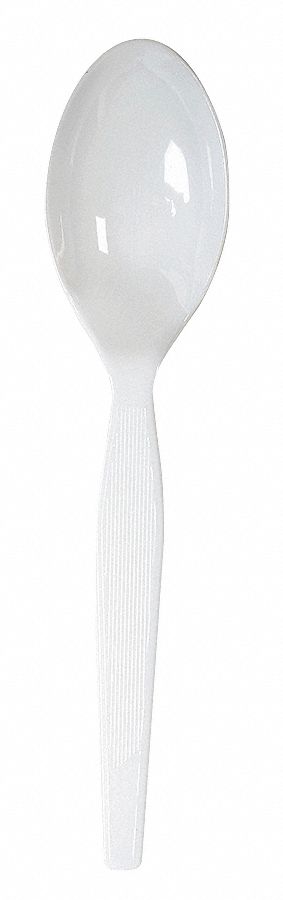 Spoon, Medium Weight, White, PK1000