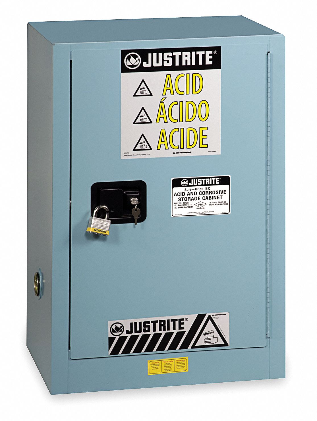 Corrosive Safety Cabinet, 12 gal., Blue